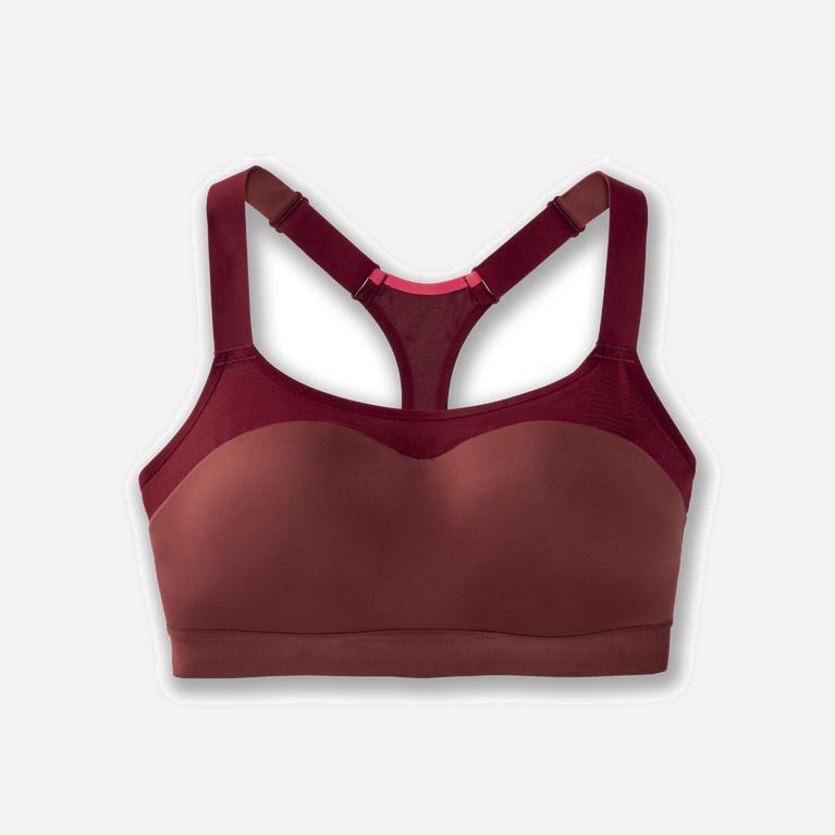 Brooks Dare Racerback - Run Bra Mujer - Burdeos / Oscuro (JV5874906)